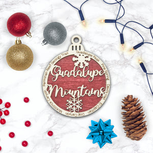 Guadalupe Mountains National Park Christmas Ornament - Round