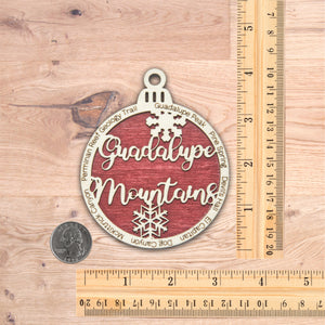 Guadalupe Mountains National Park Christmas Ornament - Round