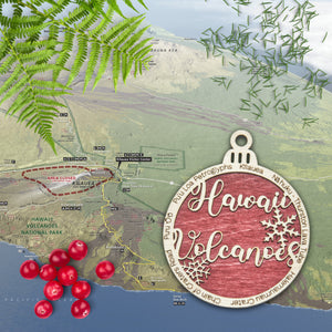 Hawaii Volcanoes National Park Christmas Ornament - Round