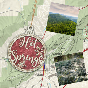 Hot Springs National Park Christmas Ornament - Round
