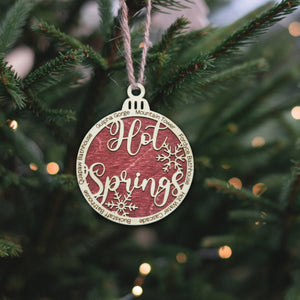 Hot Springs National Park Christmas Ornament - Round