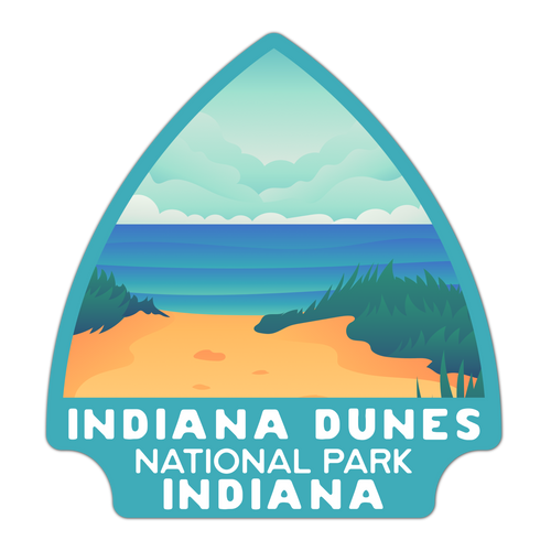 Indiana Dunes National Park Sticker | Indiana Dunes Arrowhead Sticker