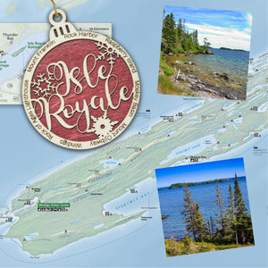 Isle Royale National Park Christmas Ornament - Round