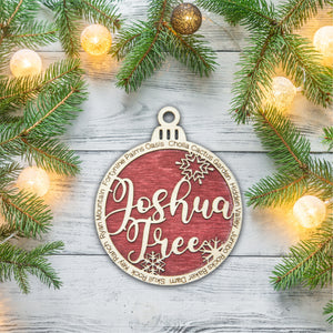 Joshua Tree National Park Christmas Ornament - Round