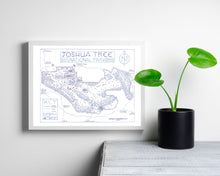 Load image into Gallery viewer, Joshua Tree National Park Map Hand-Drawn Print