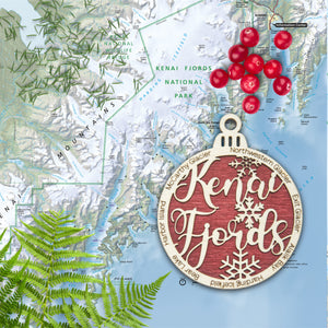 Kenai Fjords National Park Christmas Ornament - Round