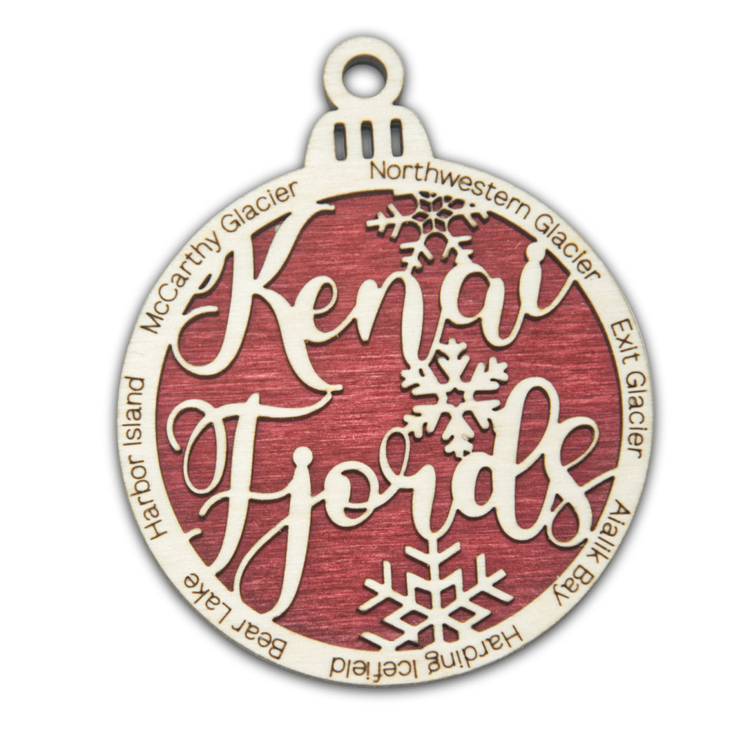 Kenai Fjords National Park Christmas Ornament - Round