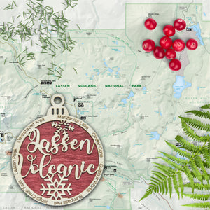 Lassen Volcanic National Park Christmas Ornament - Round