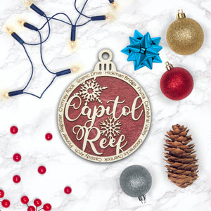 Capitol Reef National Park Christmas Ornament - Round
