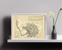 Load image into Gallery viewer, Olympic National Park Map Hand-Drawn Print