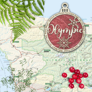 Olympic National Park Christmas Ornament - Round