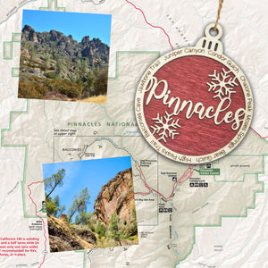 Pinnacles National Park Christmas Ornament - Round