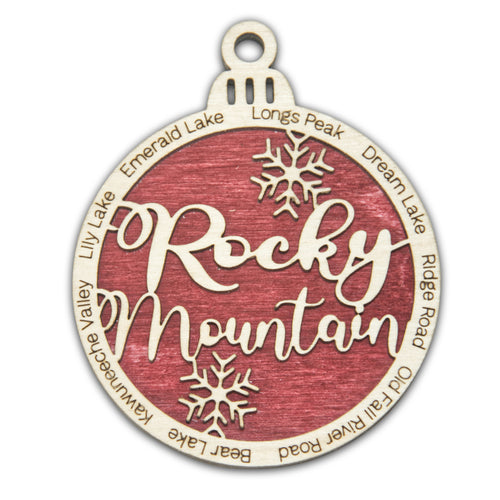 Rocky Mountain National Park Christmas Ornament - Round
