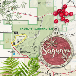 Saguaro National Park Christmas Ornament - Round