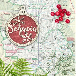 Sequoia National Park Christmas Ornament - Round