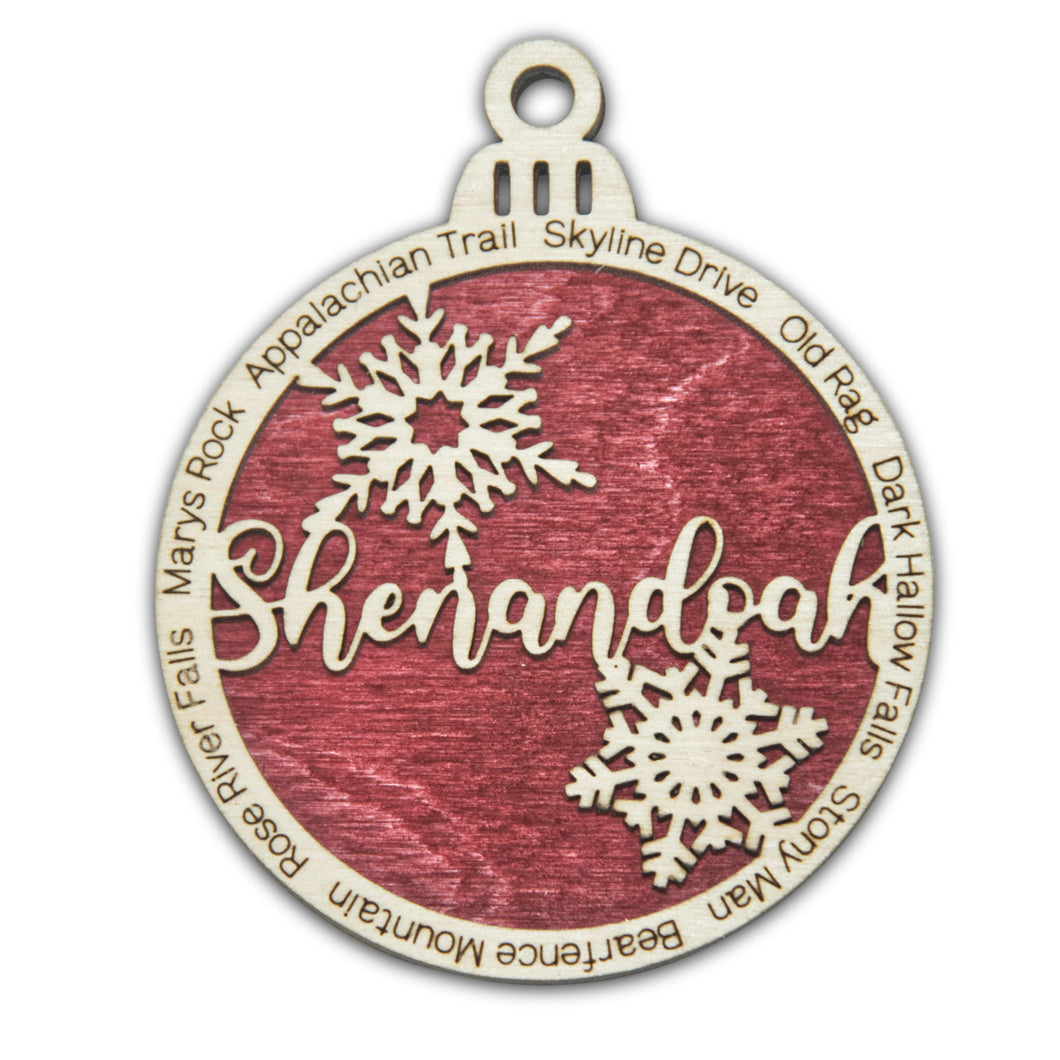 Shenandoah National Park Christmas Ornament - Round