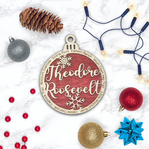 Theodore Roosevelt National Park Christmas Ornament - Round