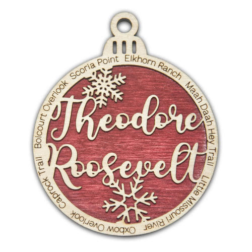 Theodore Roosevelt National Park Christmas Ornament - Round