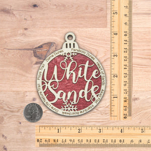 White Sands National Park Christmas Ornament - Round