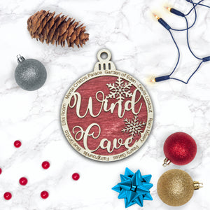 Wind Cave National Park Christmas Ornament - Round