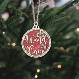 Wind Cave National Park Christmas Ornament - Round