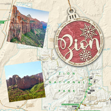 Load image into Gallery viewer, Zion National Park Christmas Ornament - Round
