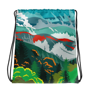 Great Smoky Mountains Drawstring Bag
