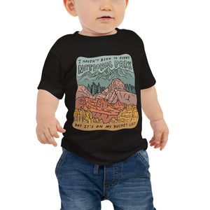 "National Parks are on my Bucket List" Baby Jersey Short Sleeve Tee