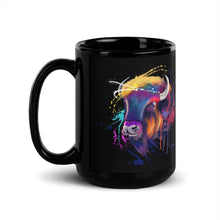 Load image into Gallery viewer, Bison Head Black Glossy Mug
