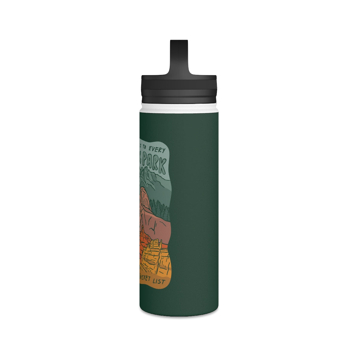 National Park Stainless Steel Water Bottle US Parks Travel 
