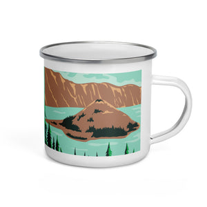 Crater Lake Enamel Mug