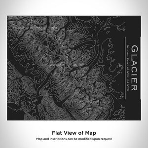 Glacier National Park Topographic Map Water Bottle