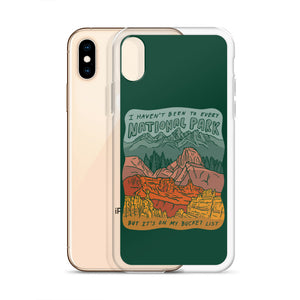 "National Parks are on my Bucket List" iPhone Case