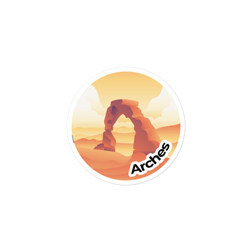 Arches National Park Sticker | Arches Round Sticker