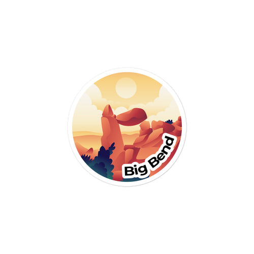 Big Bend National Park Sticker | Big Bend Round Sticker