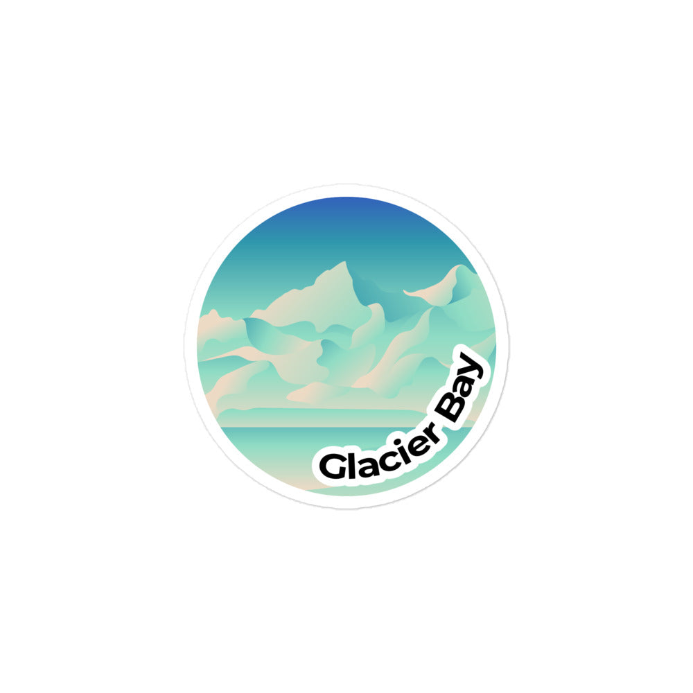 Glacier Bay National Park Sticker | Glacier Bay Round Sticker