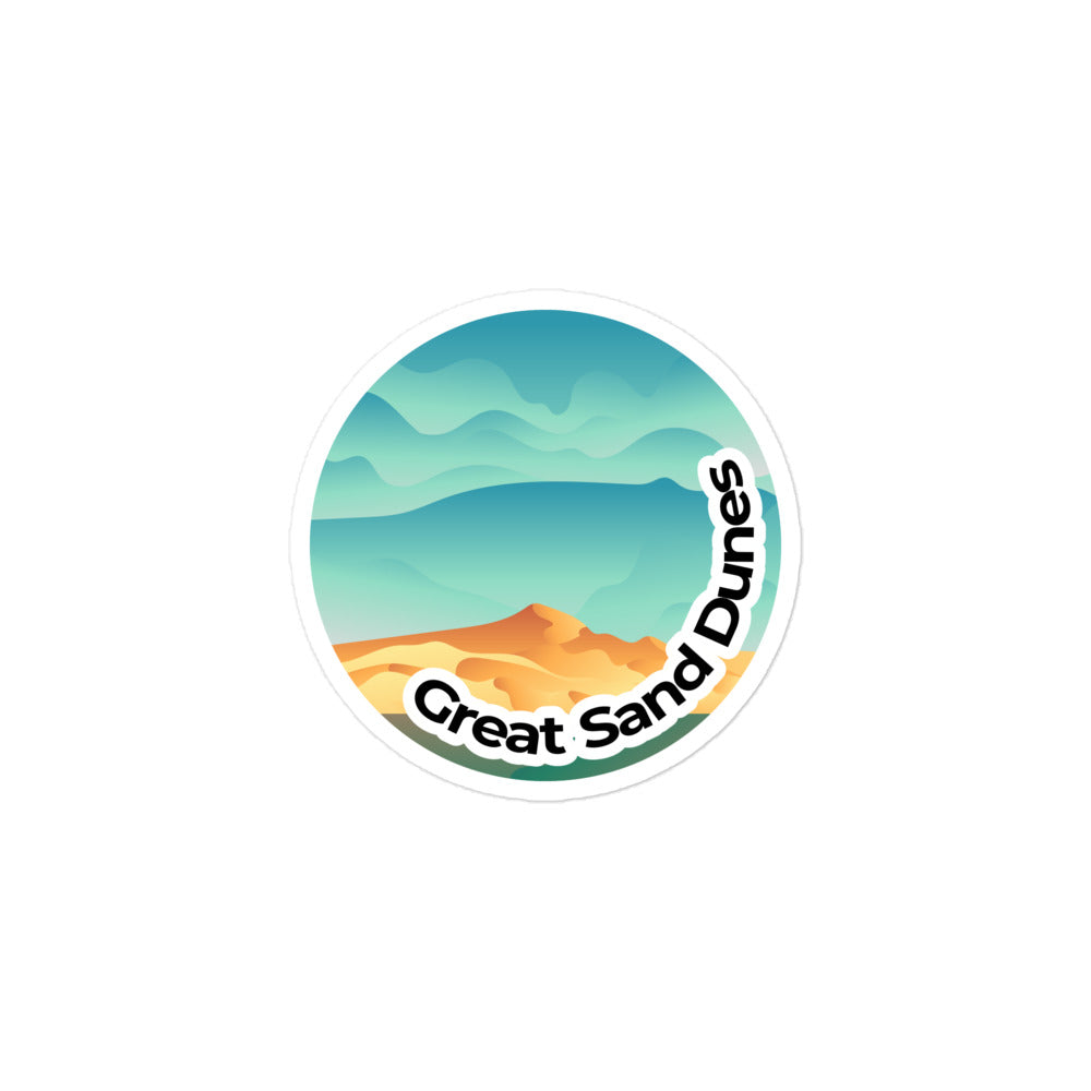 Great Sand Dunes National Park Sticker | Great Sand Dunes Round Sticker