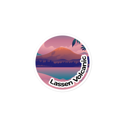 Lassen Volcanic National Park Sticker | Lassen Volcanic Round Sticker