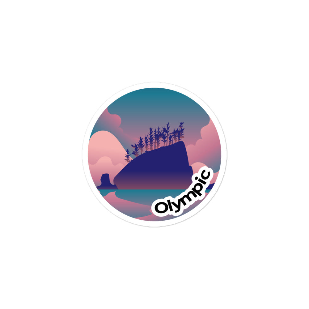 Olympic National Park Sticker | Olympics Round Sticker – National Park ...