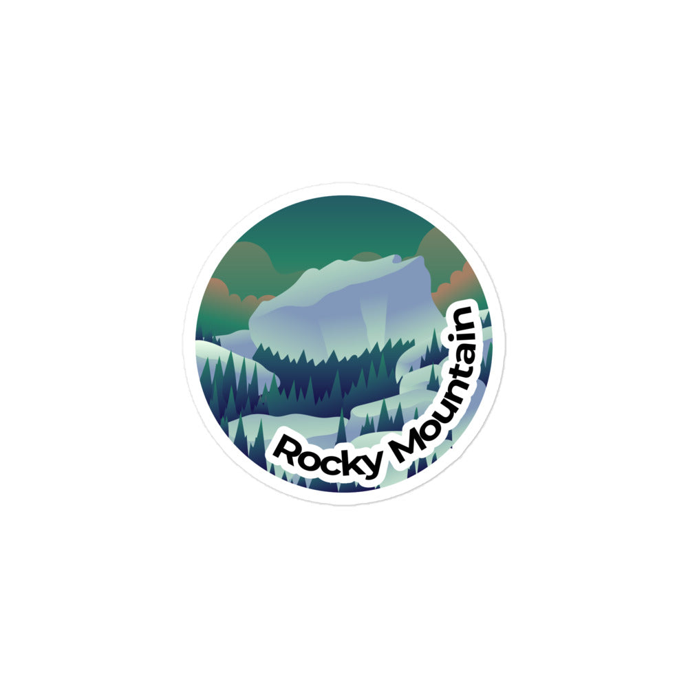 Rocky Mountain National Park Sticker | Rocky Mountain Round Sticker