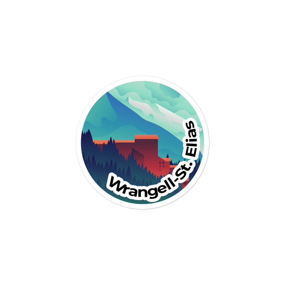 Wrangell-St. Elias National Park Sticker | Wrangell-St. Elias Round Sticker
