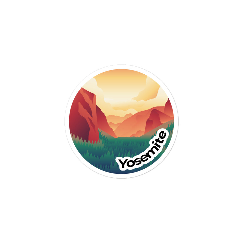 Yosemite National Park Sticker | Yosemite Round Sticker