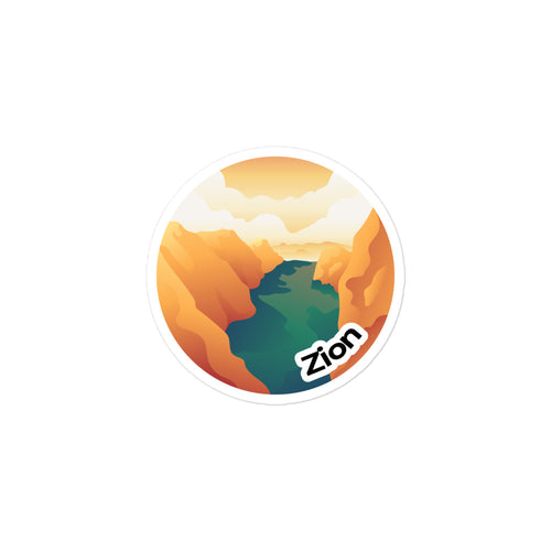 Zion National Park Sticker | Zion Round Sticker