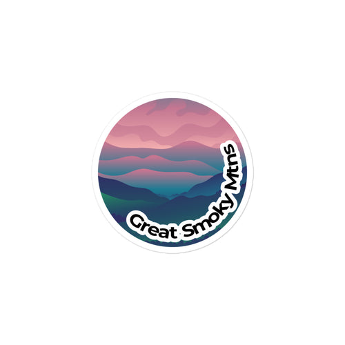 Great Smoky Mountains National Park Sticker | Great Smoky Mountains Round Sticker