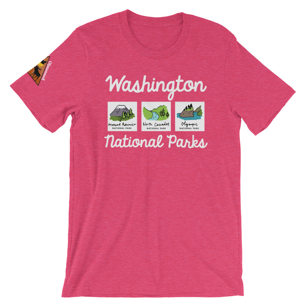 Washington National Park Short-Sleeve T-Shirt Heather Raspberry / L