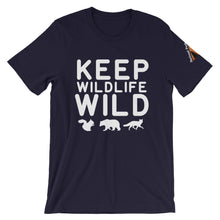 Load image into Gallery viewer, Keep Wildlife Wild White Text Shirt