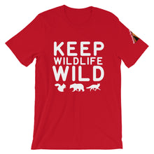 Load image into Gallery viewer, Keep Wildlife Wild White Text Shirt