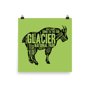 Glacier National Park Poster / Glacier National Park Print / National Park Travel Poster