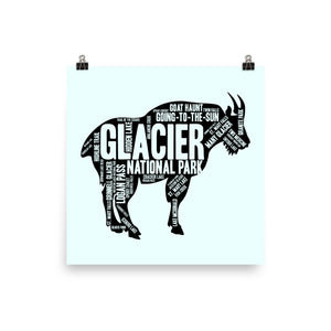 Glacier National Park Poster / Glacier National Park Print / National Park Travel Poster