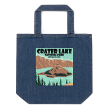 Load image into Gallery viewer, Crater Lake Organic denim tote bag